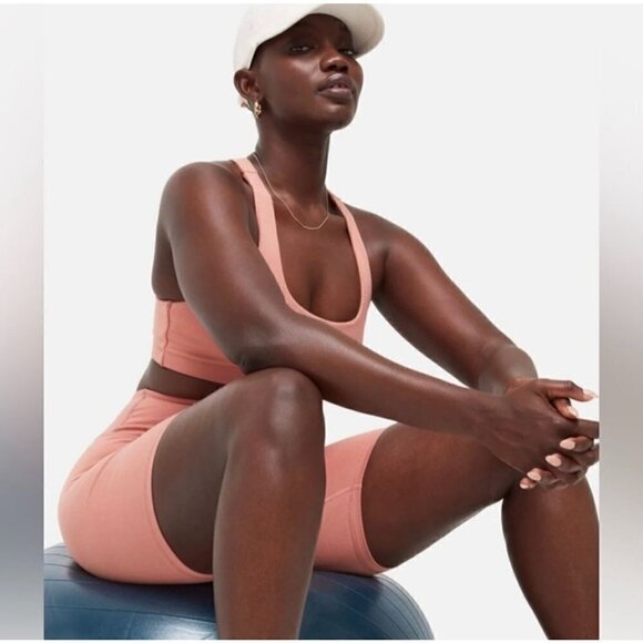 NWT MATE the Label Rose Pink Organic Stretch Biker Short - Size XS - Picture 10 of 10